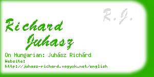 richard juhasz business card